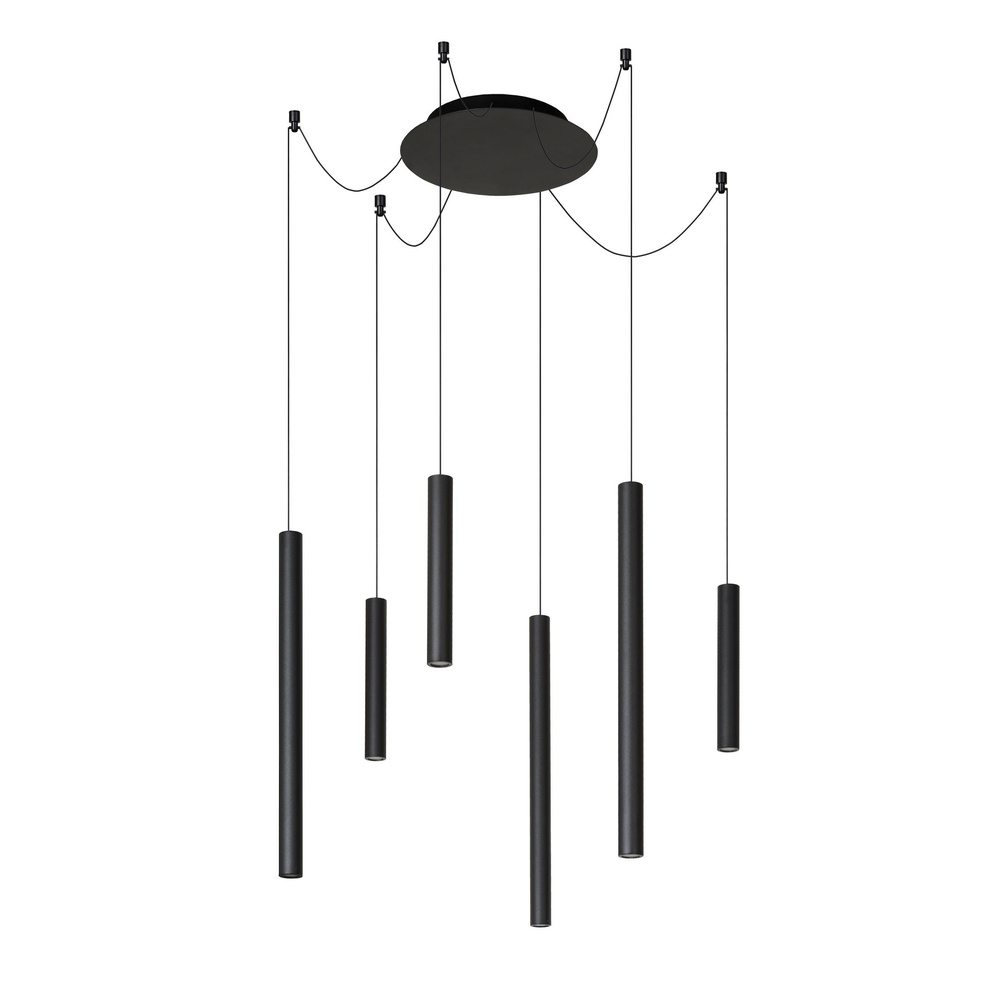 Lucide 6-lichts hanglampLorenz design zwart - 74403/06/30